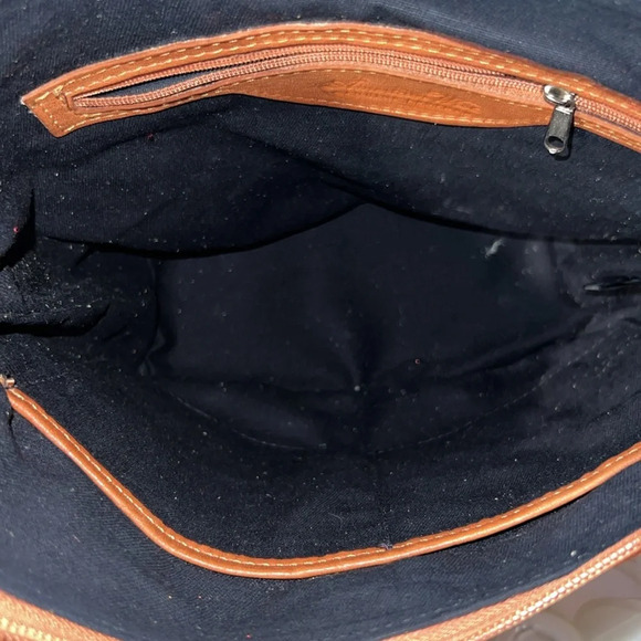 American West Womens Tribal Weave Golden Tan Leather Handbag - Picture 10 of 10